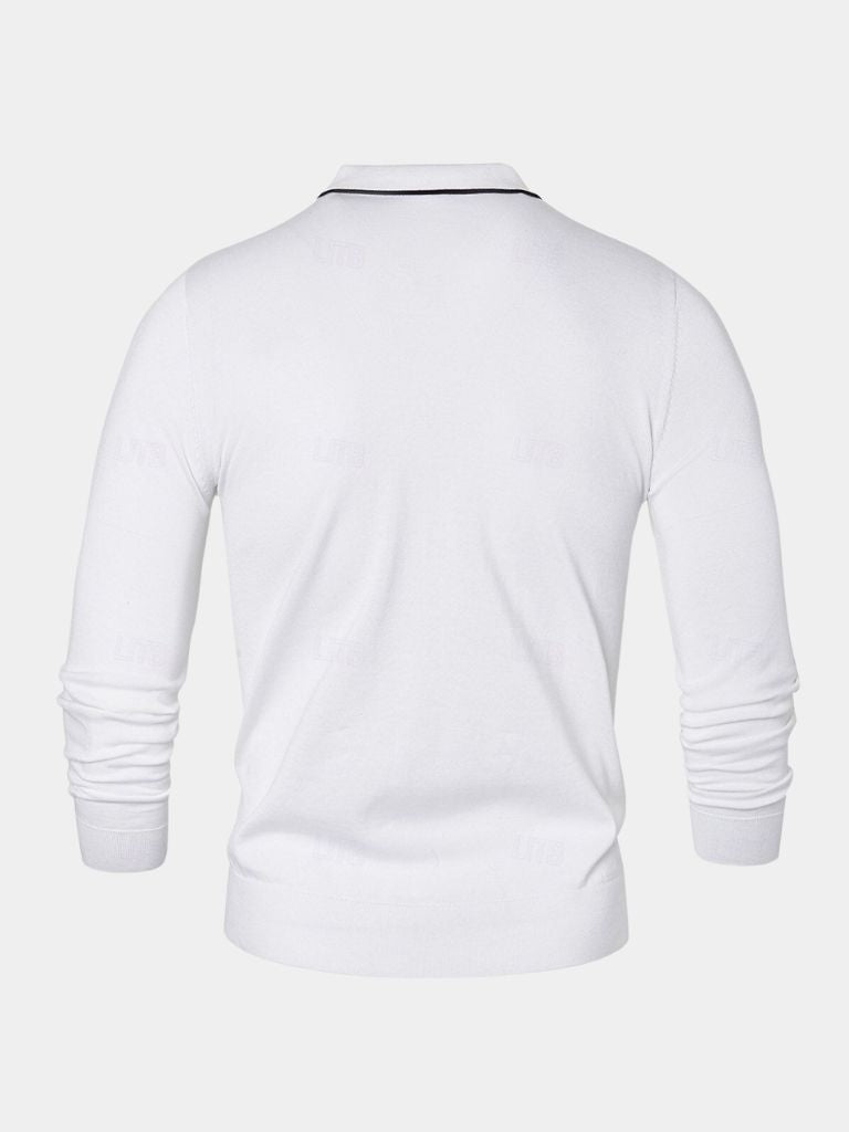 Ivory Elite Long Sleeve Polo – Manly Man