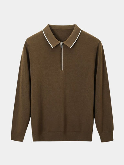 Ivory Elite Long Sleeve Polo – Manly Man