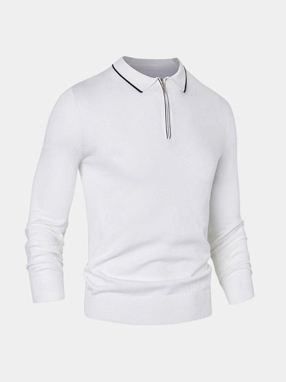 Ivory Elite Long Sleeve Polo – Manly Man