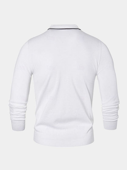 Ivory Elite Long Sleeve Polo – Manly Man