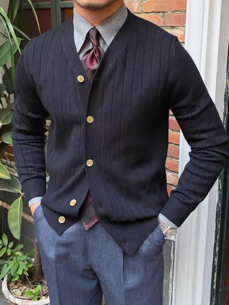 Knit Casual Cardigan - Manly Man