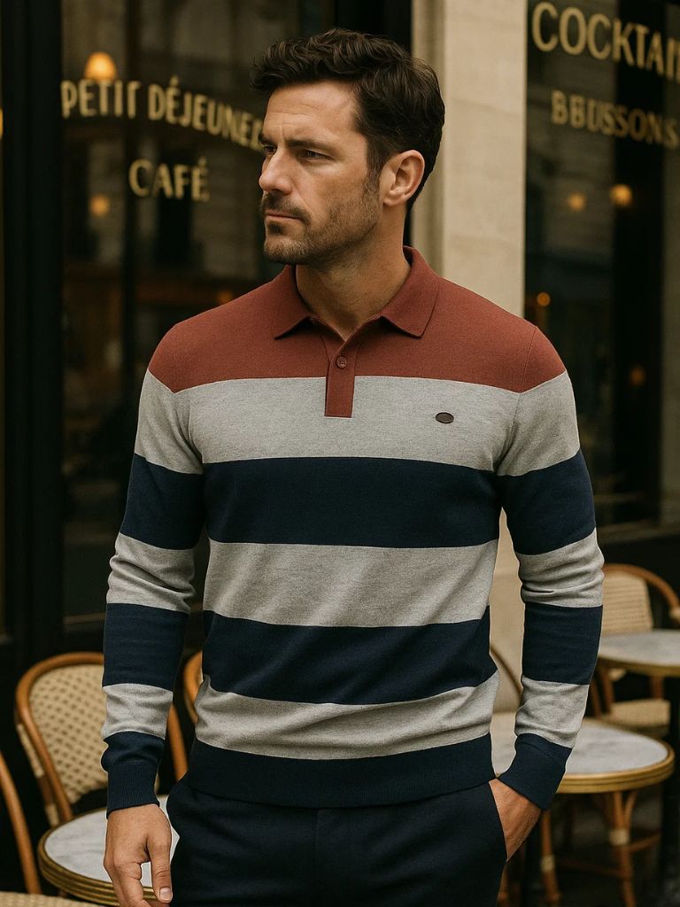 Knit Color Half Zip Knitwear - Manly Man