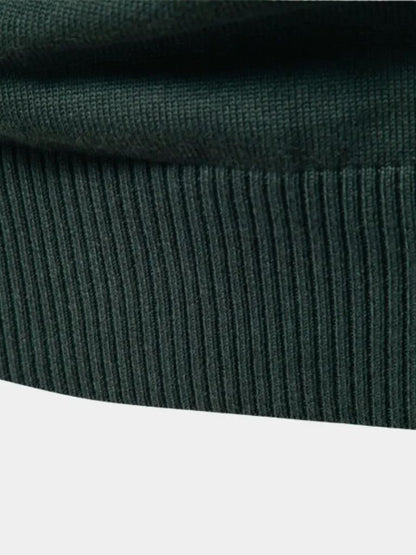 Knit Striped Quarter-Zip Jumper Sweater - Manly Man