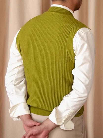Knit Vest Waistcoat - Manly Man