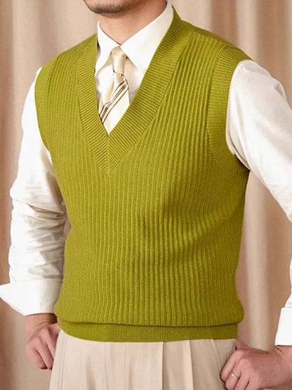 Knit Vest Waistcoat - Manly Man