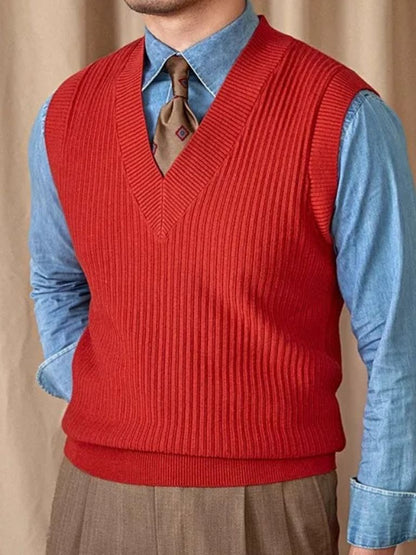 Knit Vest Waistcoat - Manly Man
