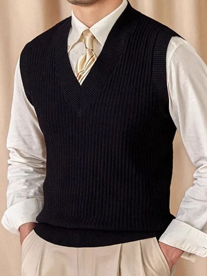 Knit Vest Waistcoat - Manly Man