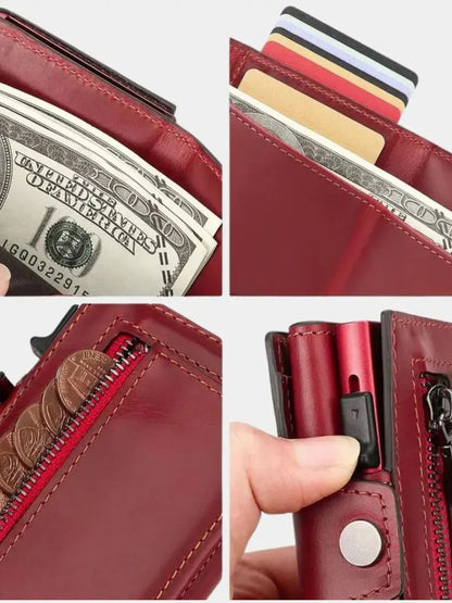 Leather Magnet Wallet Anti-Scam - Manly Man