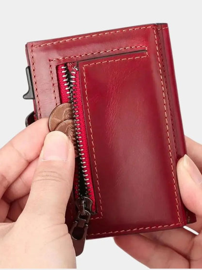 Leather Magnet Wallet Anti-Scam - Manly Man