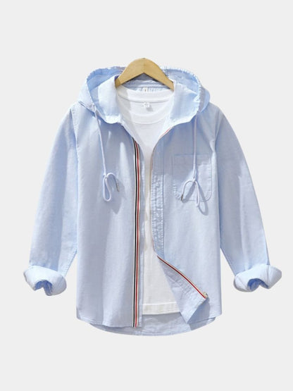 Light Covenant Linen Hooded Shirt  – Manly Man