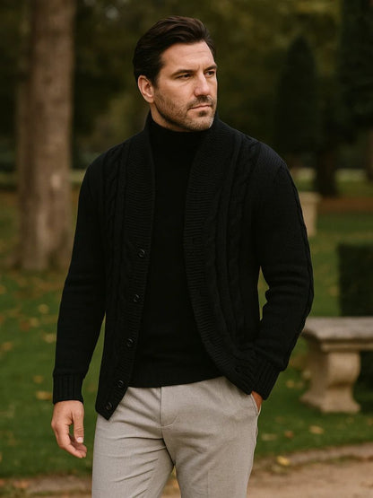 Men's Elegant Knit Cardigan - Manly Man
