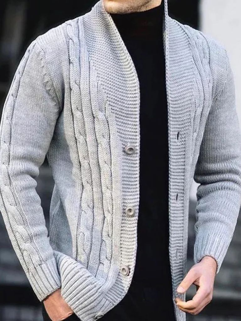 Men's Elegant Knit Cardigan - Manly Man