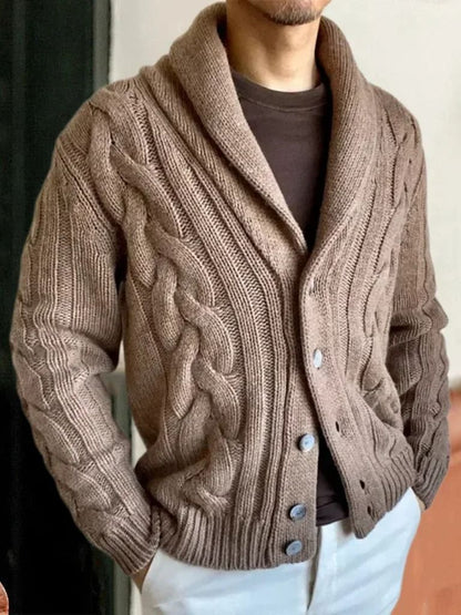 Men's Knitted Cardigan - Manly Man