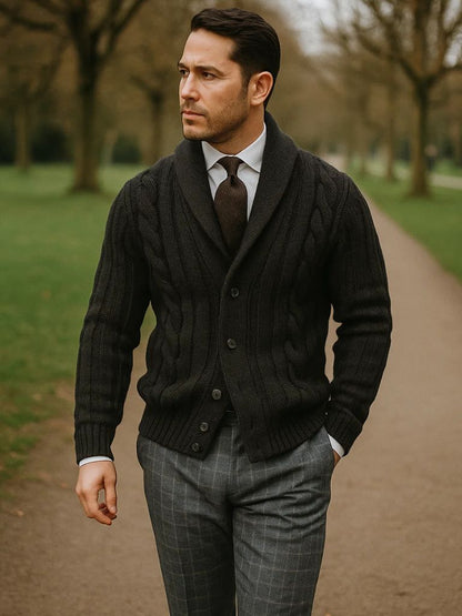 Men's Knitted Cardigan - Manly Man