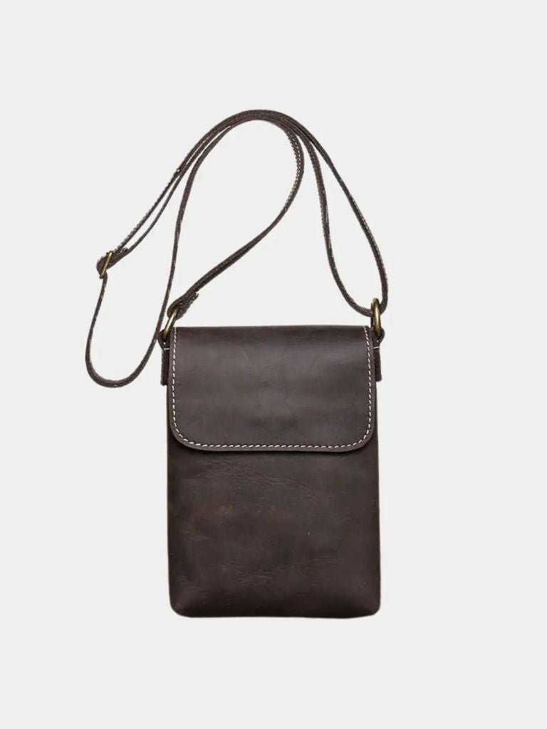 Men's Mini Leather Shoulder Bag - Manly Man