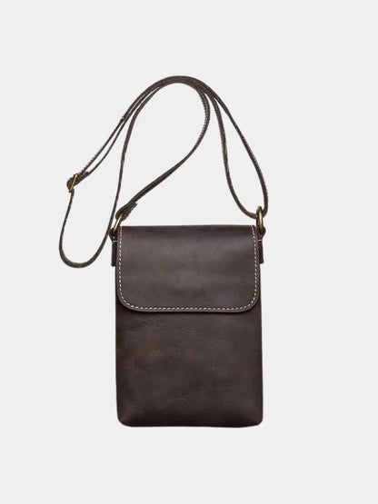 Men's Mini Leather Shoulder Bag - Manly Man
