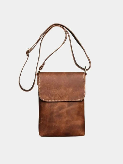 Men's Mini Leather Shoulder Bag - Manly Man