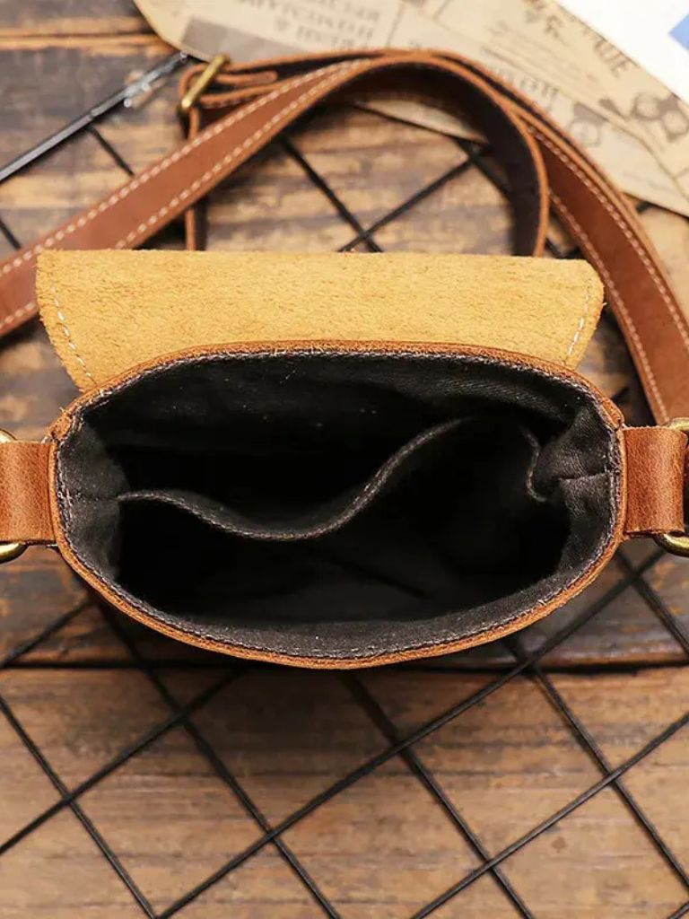 Men's Mini Leather Shoulder Bag - Manly Man