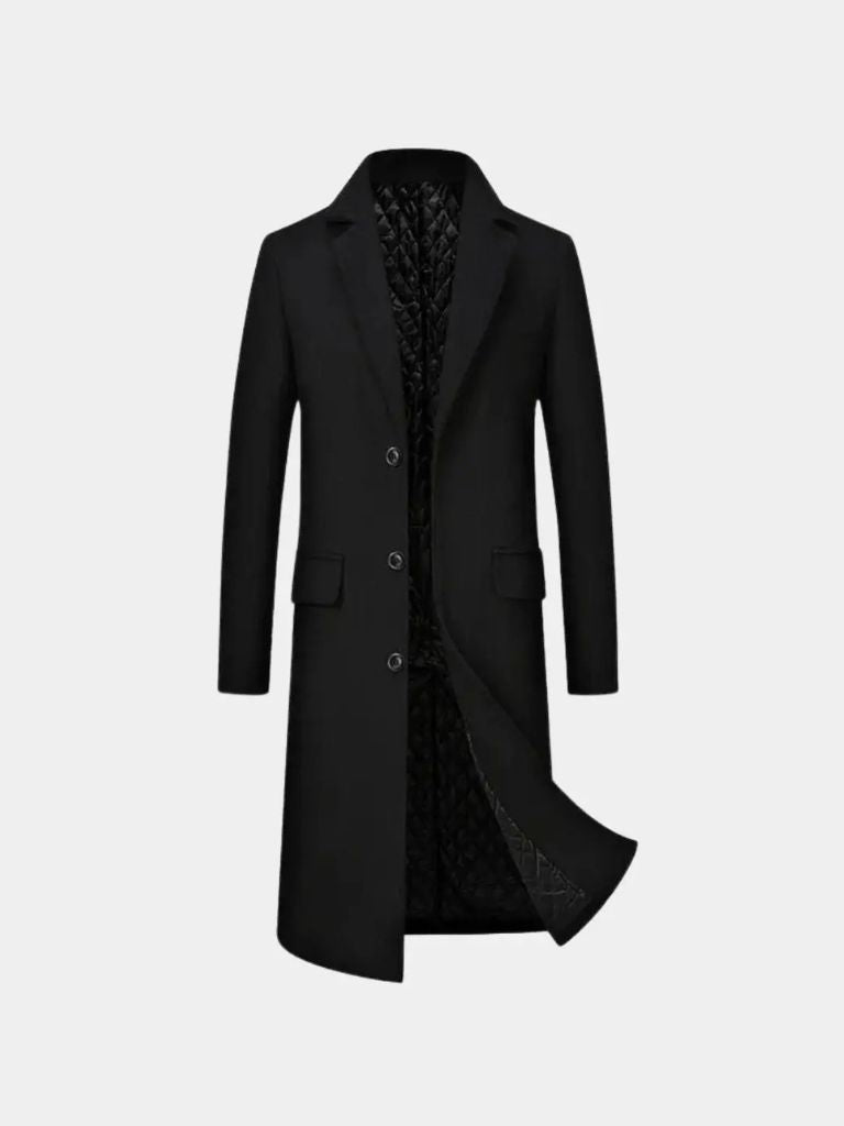 Mens Wool Blend Trench Coat - Manly Man