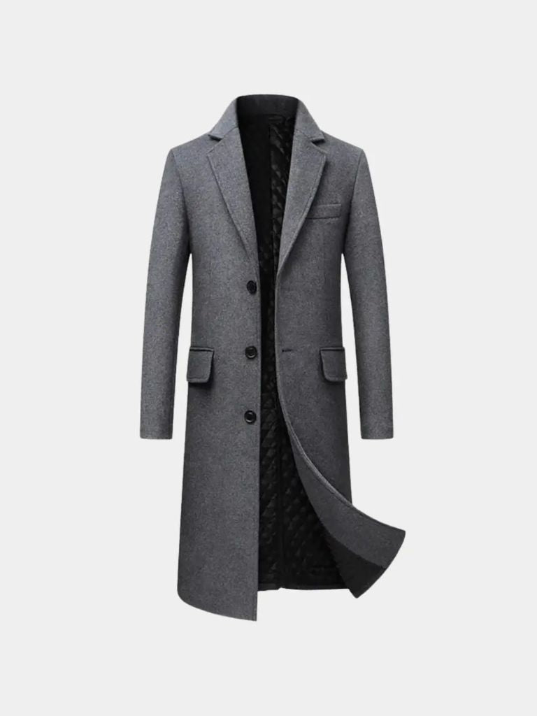 Mens Wool Blend Trench Coat - Manly Man