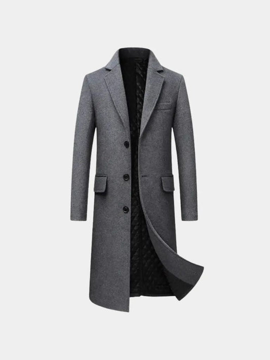 Mens Wool Blend Trench Coat - Manly Man