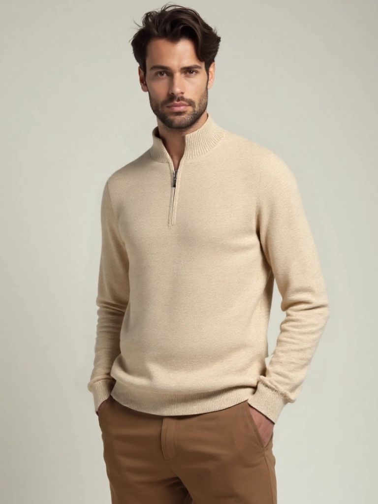Merino Half Zip Sweater - Manly Man