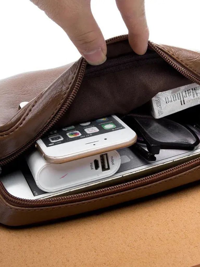 Milan Essential Leather Shoulder Bag - Manly Man