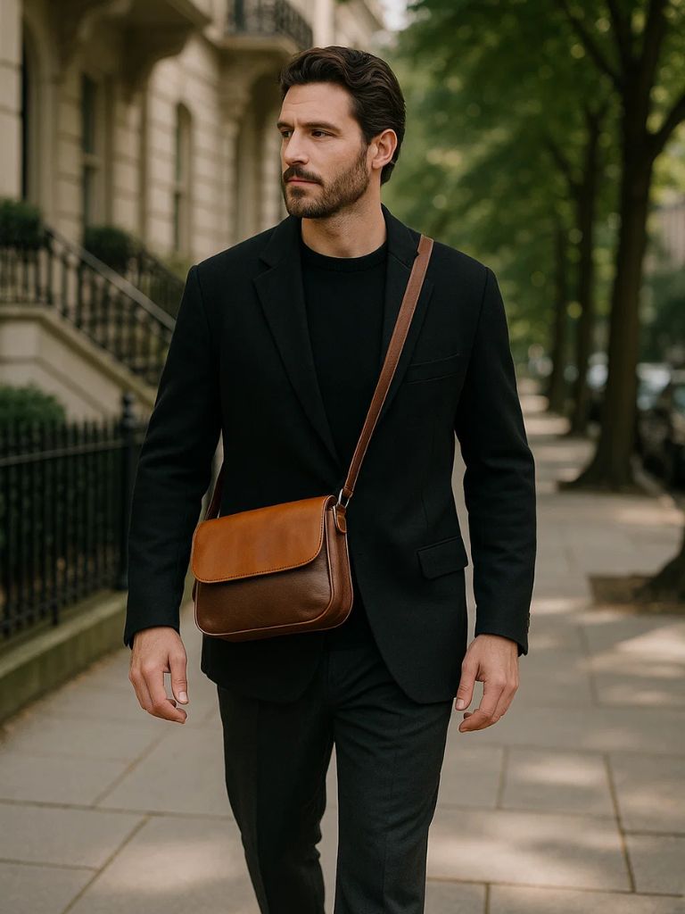 Milan Essential Leather Shoulder Bag - Manly Man