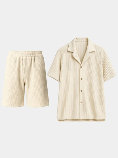 Minimalist Corduroy Set Shorts and Shirt - Manly Man