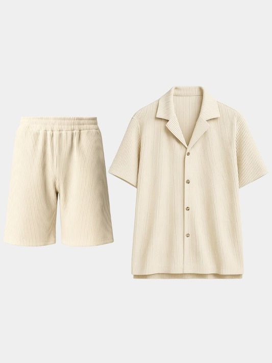 Minimalist Corduroy Set Shorts and Shirt - Manly Man