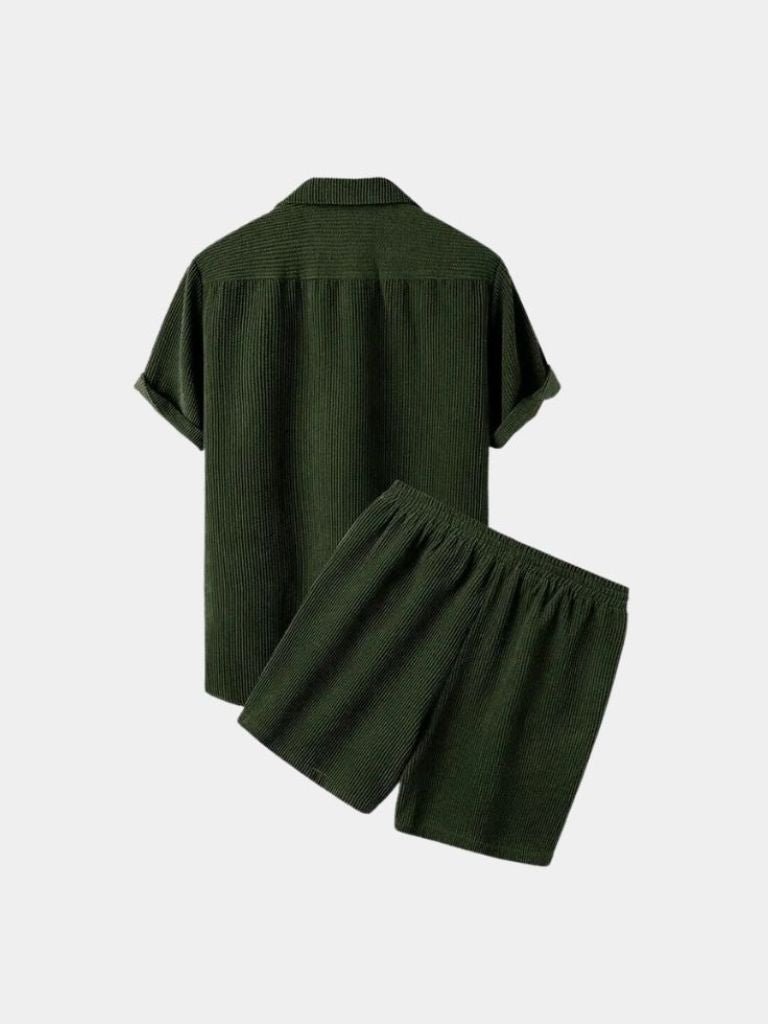 Minimalist Corduroy Set Shorts and Shirt - Manly Man