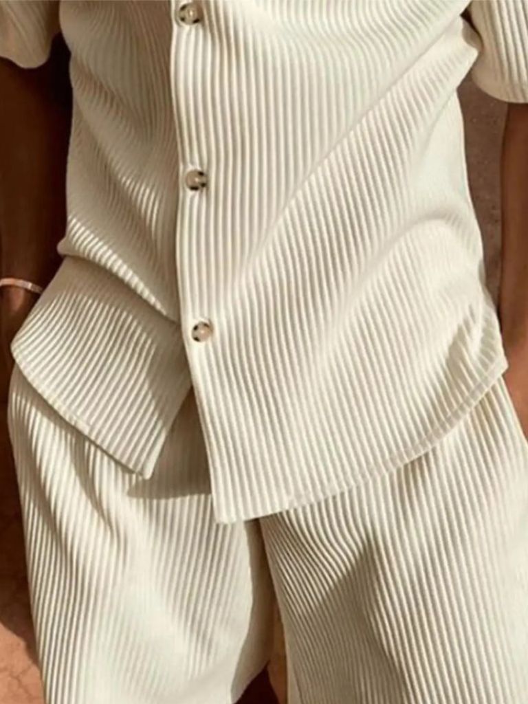 Minimalist Corduroy Set Shorts and Shirt - Manly Man