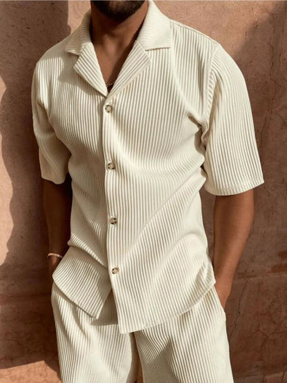Minimalist Corduroy Set Shorts and Shirt - Manly Man