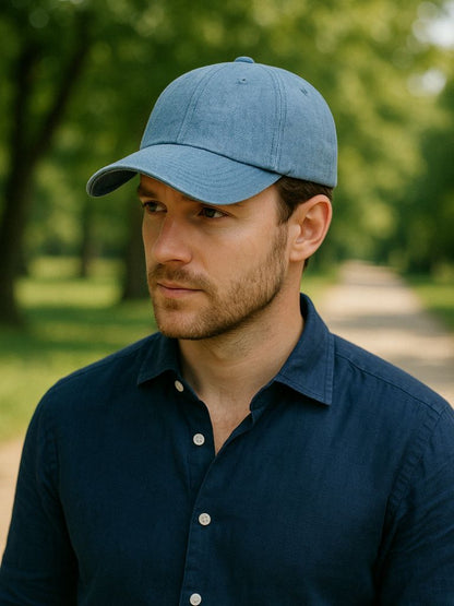 Minimalist Denim Cap - Manly Man