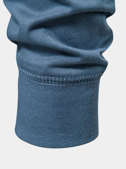 Minimalist Henley Neck Long Sleeve T-Shirt - Manly Man