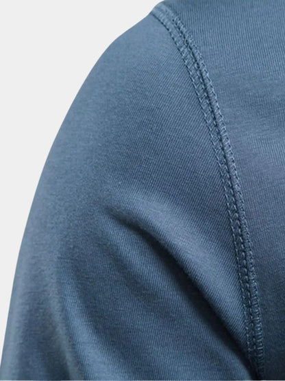 Minimalist Henley Neck Long Sleeve T-Shirt - Manly Man