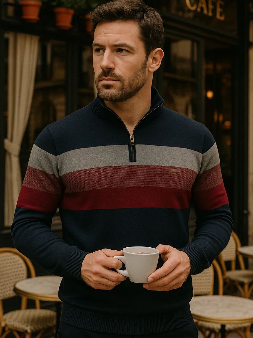 Minimalist High Collar Sweater - Manly Man
