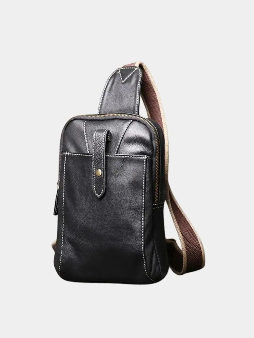 Minimalist Leather Shoulder Bag - Manly Man