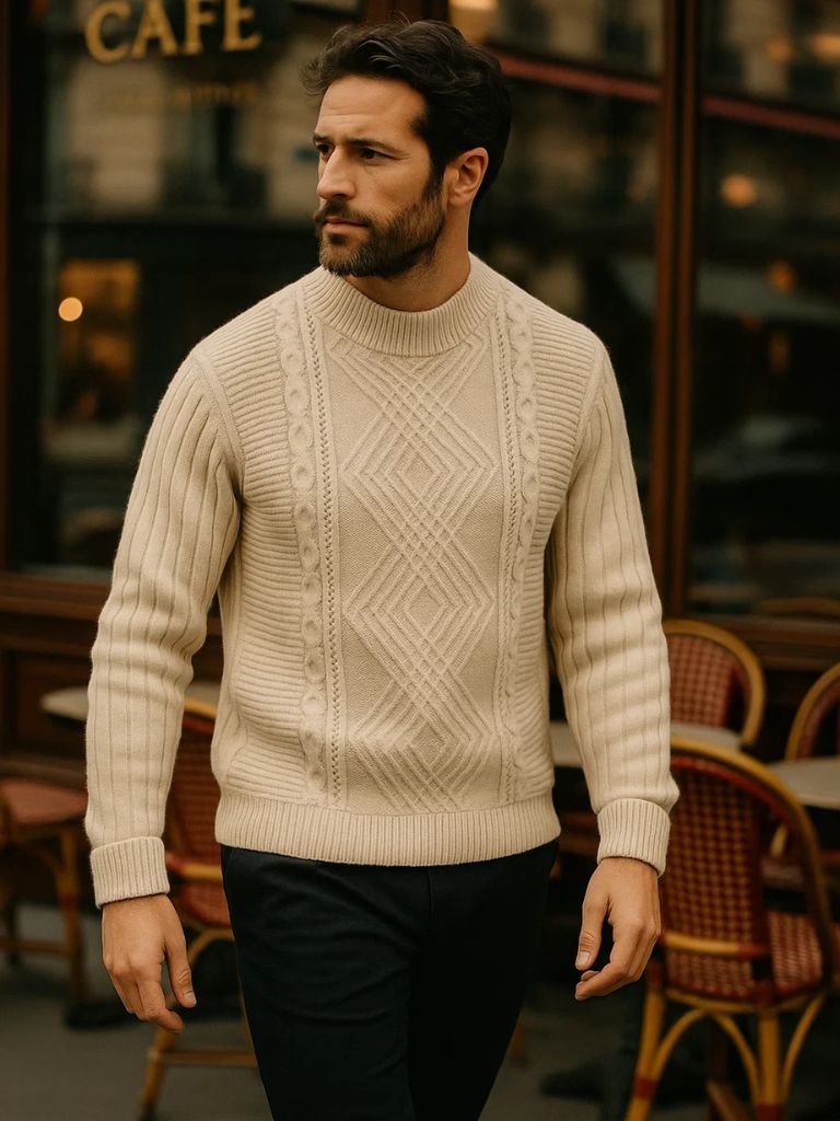 Minimalist Textured Sweater - Manly Man