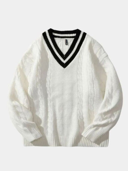 Minimalist V-Neck Sweater - Manly Man