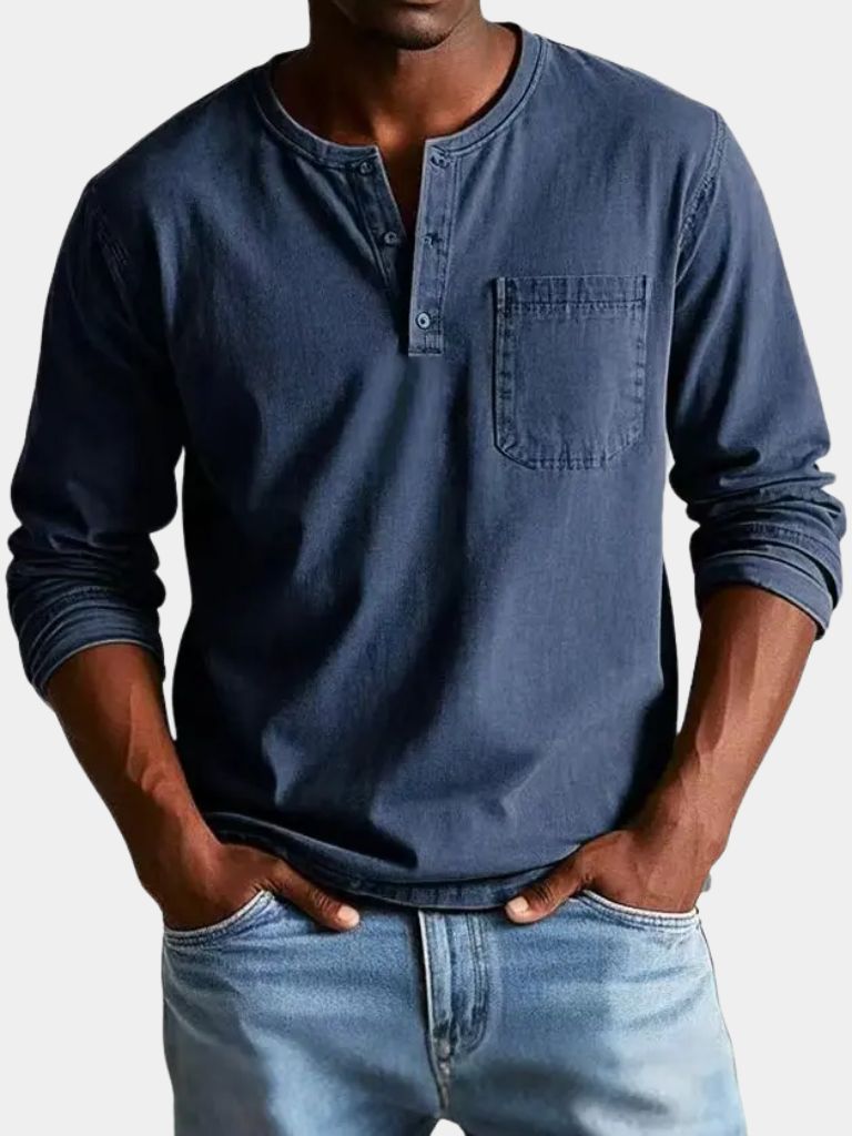 Nash Henley Long Sleeve Shirt – Manly Man