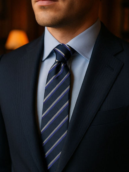 Navy Ledger Tie – Manly Man