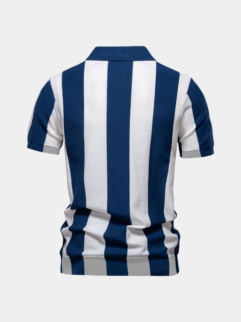 Navy Stripe Polo - Manly Man
