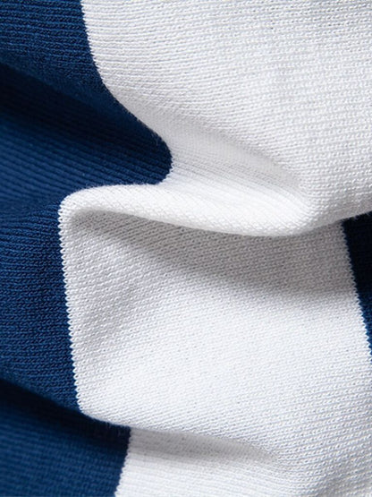 Navy Stripe Polo - Manly Man