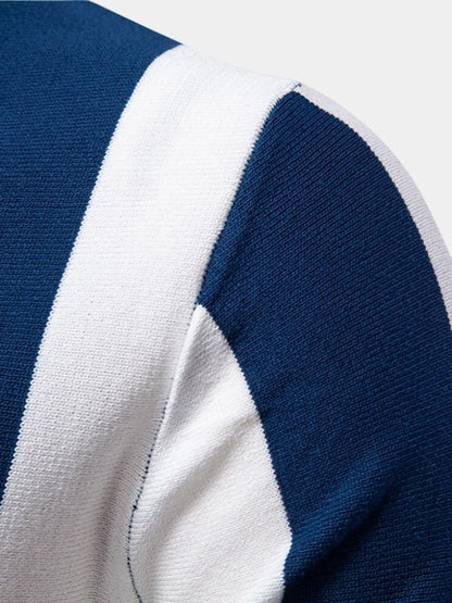 Navy Stripe Polo - Manly Man