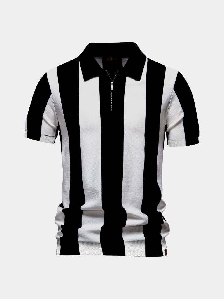 Navy Stripe Polo - Manly Man
