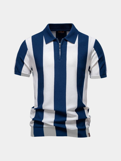 Navy Stripe Polo - Manly Man