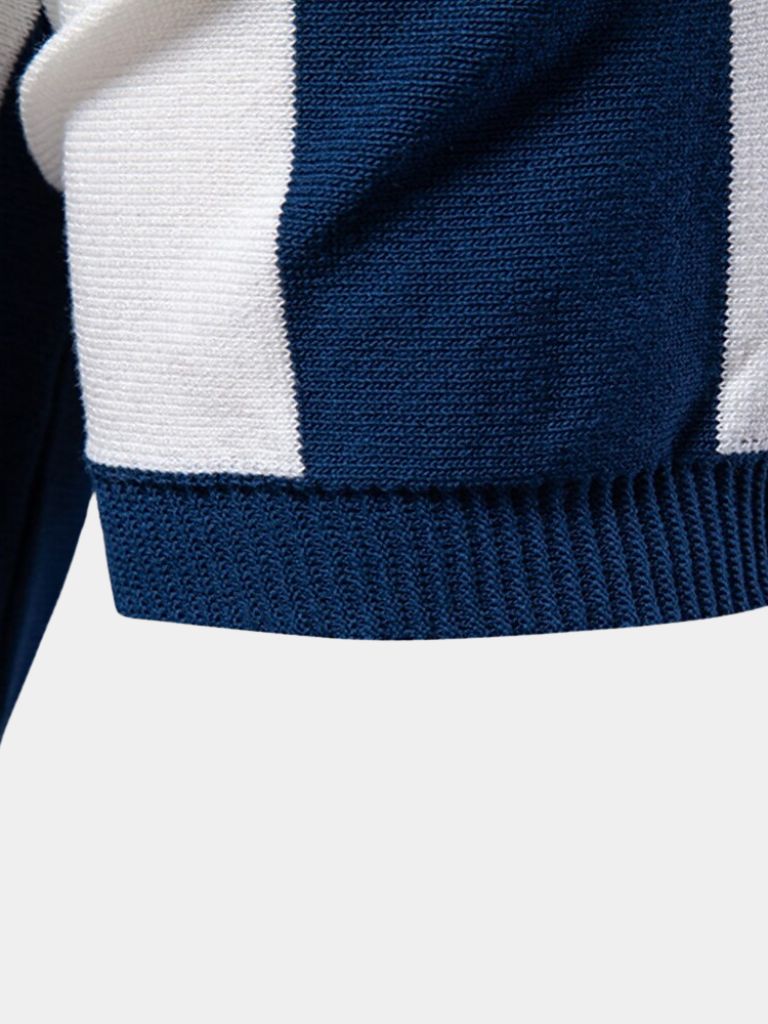 Navy Stripe Polo - Manly Man