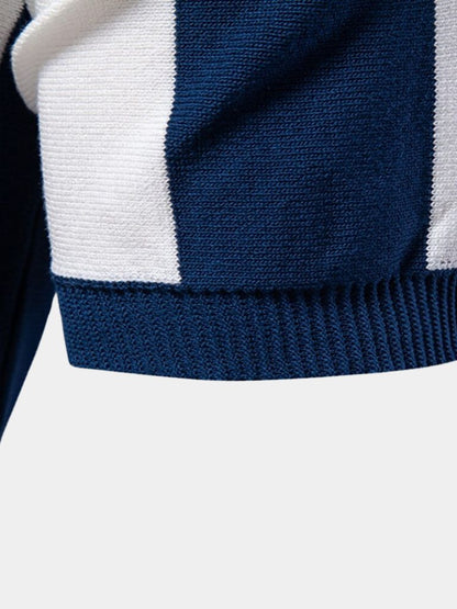 Navy Stripe Polo - Manly Man