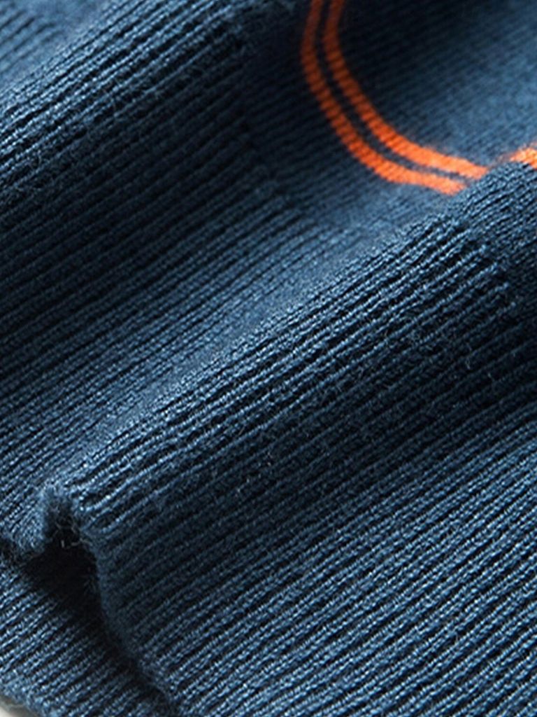 Navy Sunset Striped Polo - Manly Man